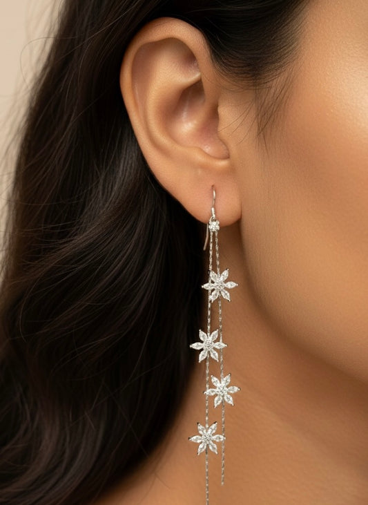Myra blossom silver earrings