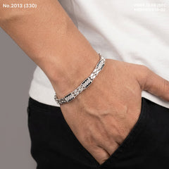 Massive silver men’s bracelet