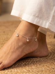 Starfall silver Payal for women