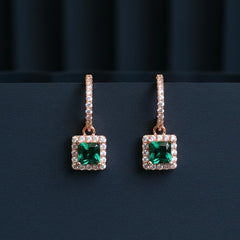 Celestia mint glow silver earrings