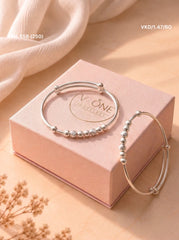 Ckassic Silver beaded kids Kada