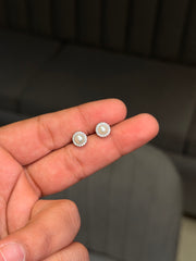 Pure pearl silver stud