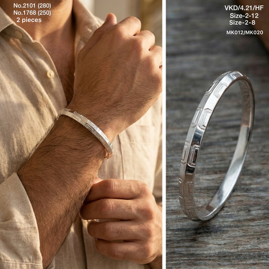 Urban steel silver kada for men