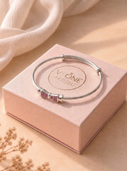 Baby blossom bow silver kada