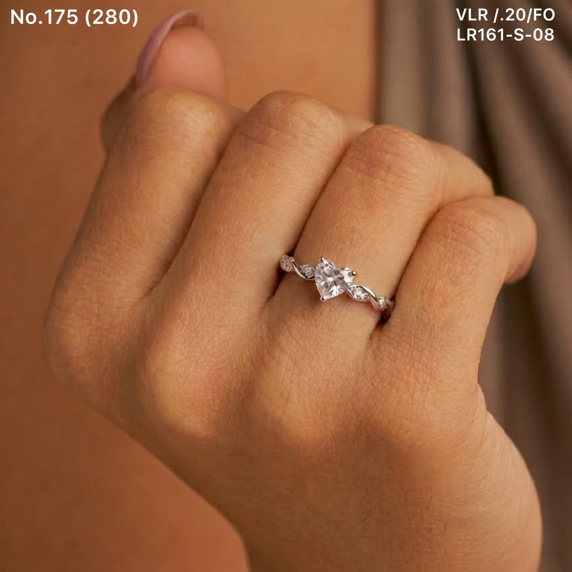 Bright stone band silver ring for women