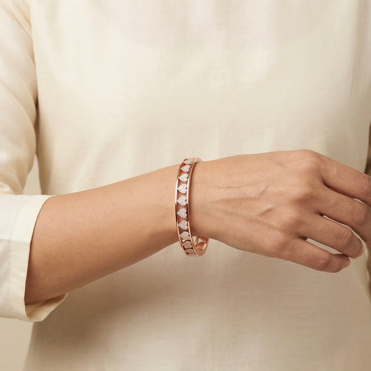 Tradition twist silver kada for women