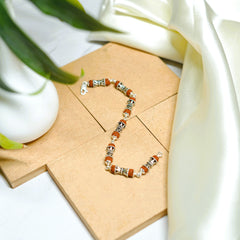 Silver Shiv Damroo Rudraksha Bracelet