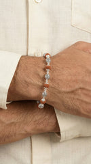 Silver Om Rudraksha Bracelet