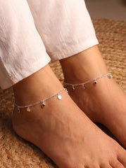 Vintage dangles silver Payal for women