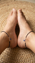 Pure silver evil eye payal