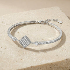 Silver matrix kada for women