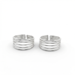 LayerGlow silver toerings for women