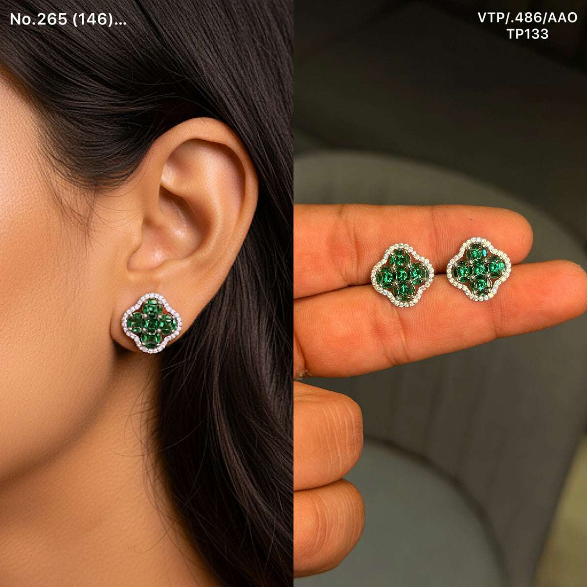 Rina Luxe silver Stud