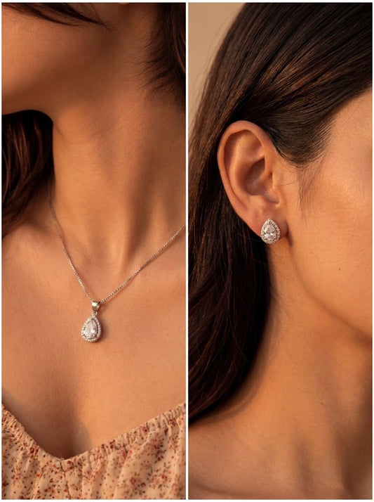 Myra Silver Pendant set for women