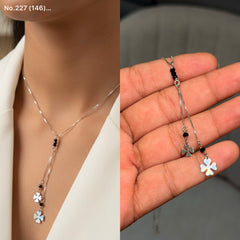 Charmed petals silver chain pendant