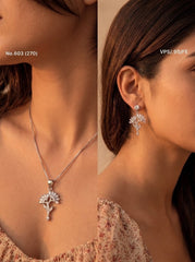 Auravine silver pendant set for women