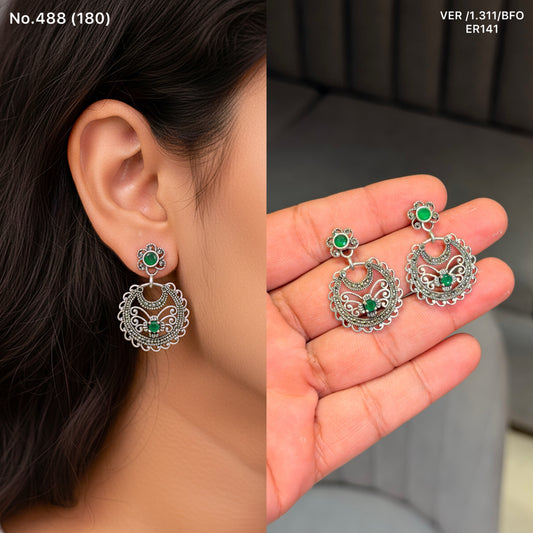 Meadow shine silver earrings