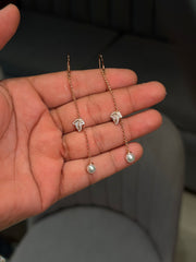 Elite glow silver earrings