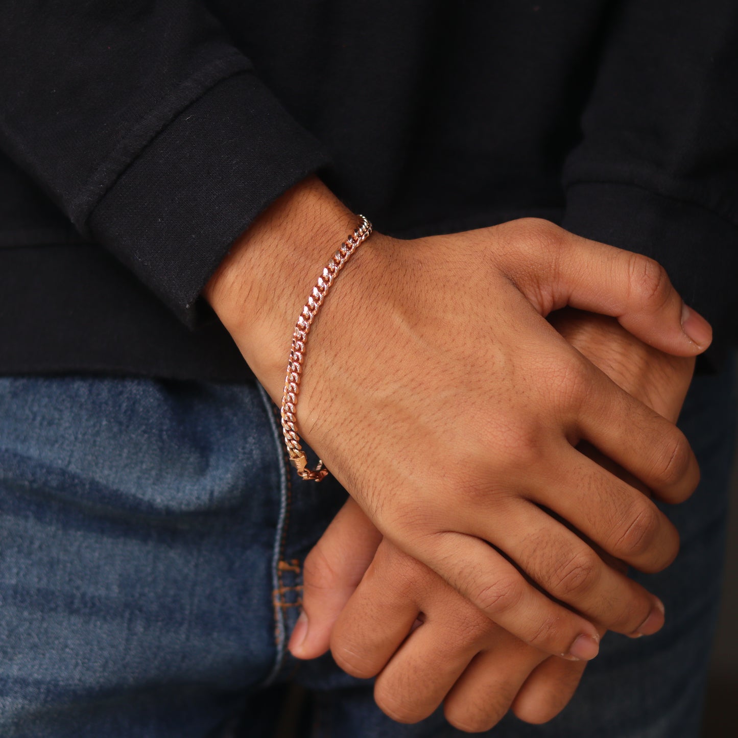 Italian Rose Gold Men’s Bracelet