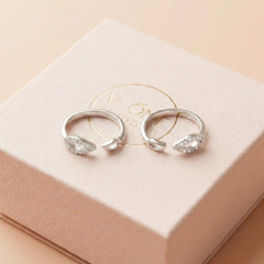 Dreamy shine silver toerings for women