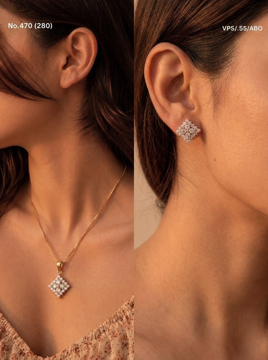 Zaylina silver pendant set for women
