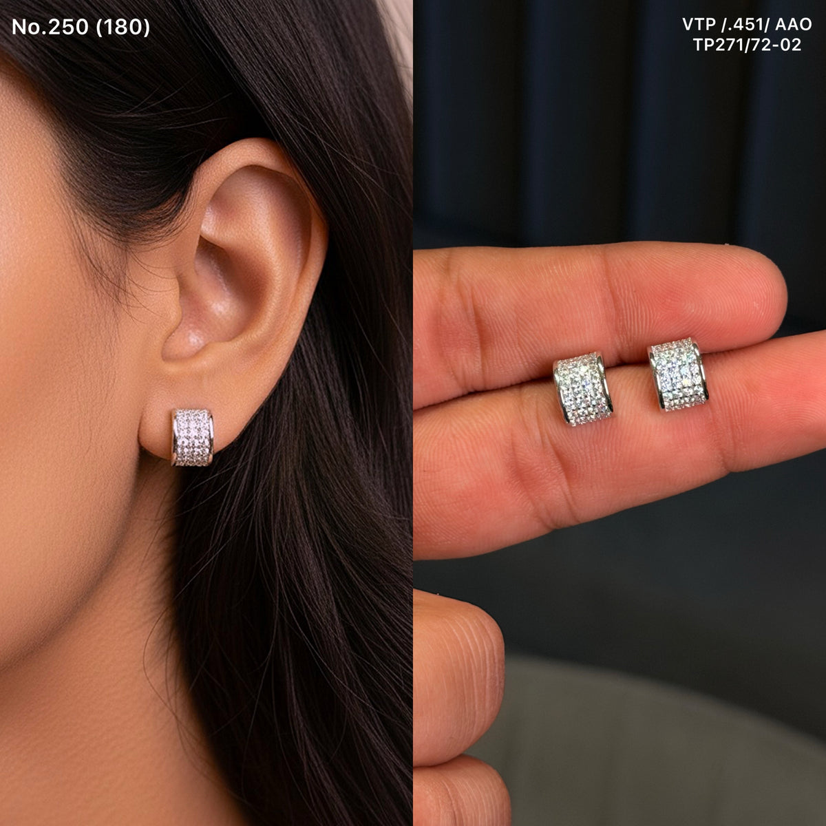 Noora shine silver stud