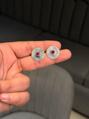 Pure radiance stone silver stud