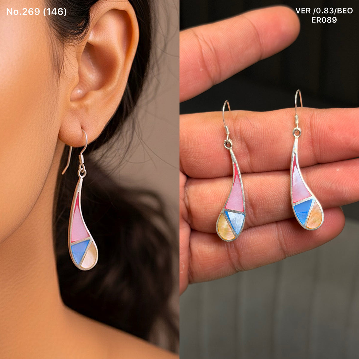 Auracraft silver earrings