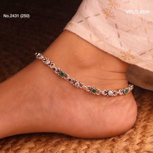 Swarnika silver heavy Payal for women