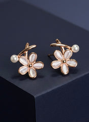 Kavya Pearl silver Stud