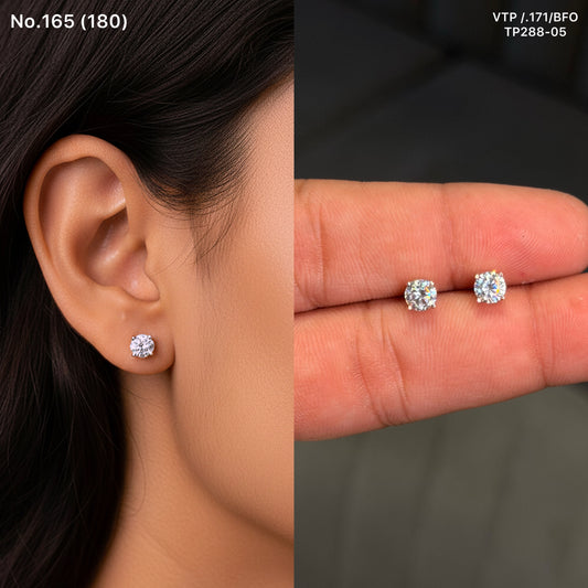 Micro shine silver stud