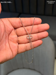 Bowline silver chain pendant