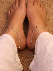 Vintage dangles silver Payal for women