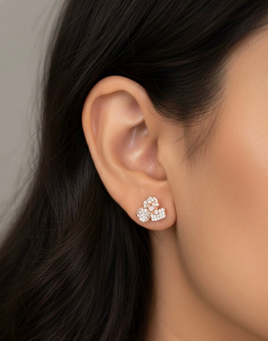 Riva dew silver stud