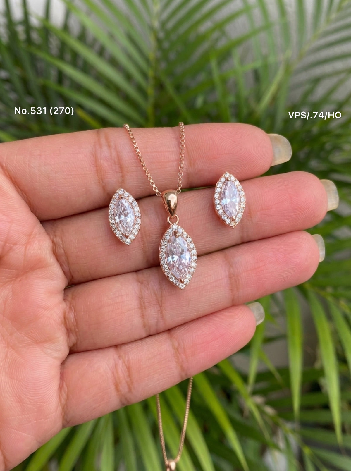 Meher sparkle silver pendant set for women