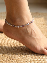 Lavender grace silver Payal for women
