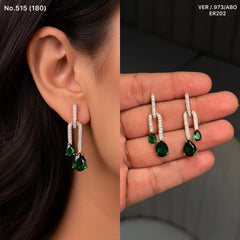 Evergreen shine silver earrings