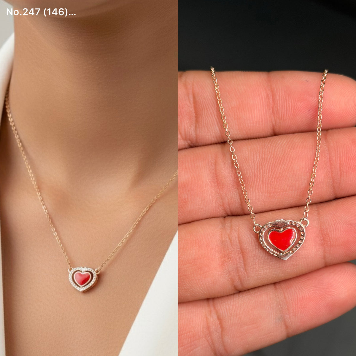 Everheart silver chain pendant