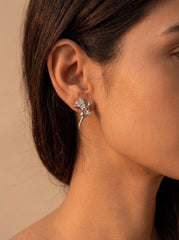 Glitter muse silver pendant set for women