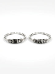 Zariya oxidised silver toerings for women