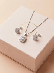 Snowara silver pendant set for women