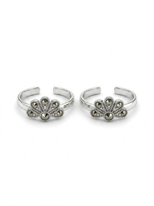 Blossom dream silver toerings for women
