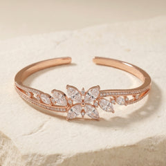 Royal Flora Spark silver kada for women