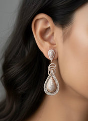 Grace drop silver earrings