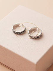 Veda silver toerings for women