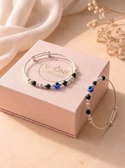 Royal evil eye baby silver kada