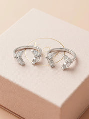 Alba vine silver toerings for women