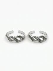 Twinkle twist silver toerings for women
