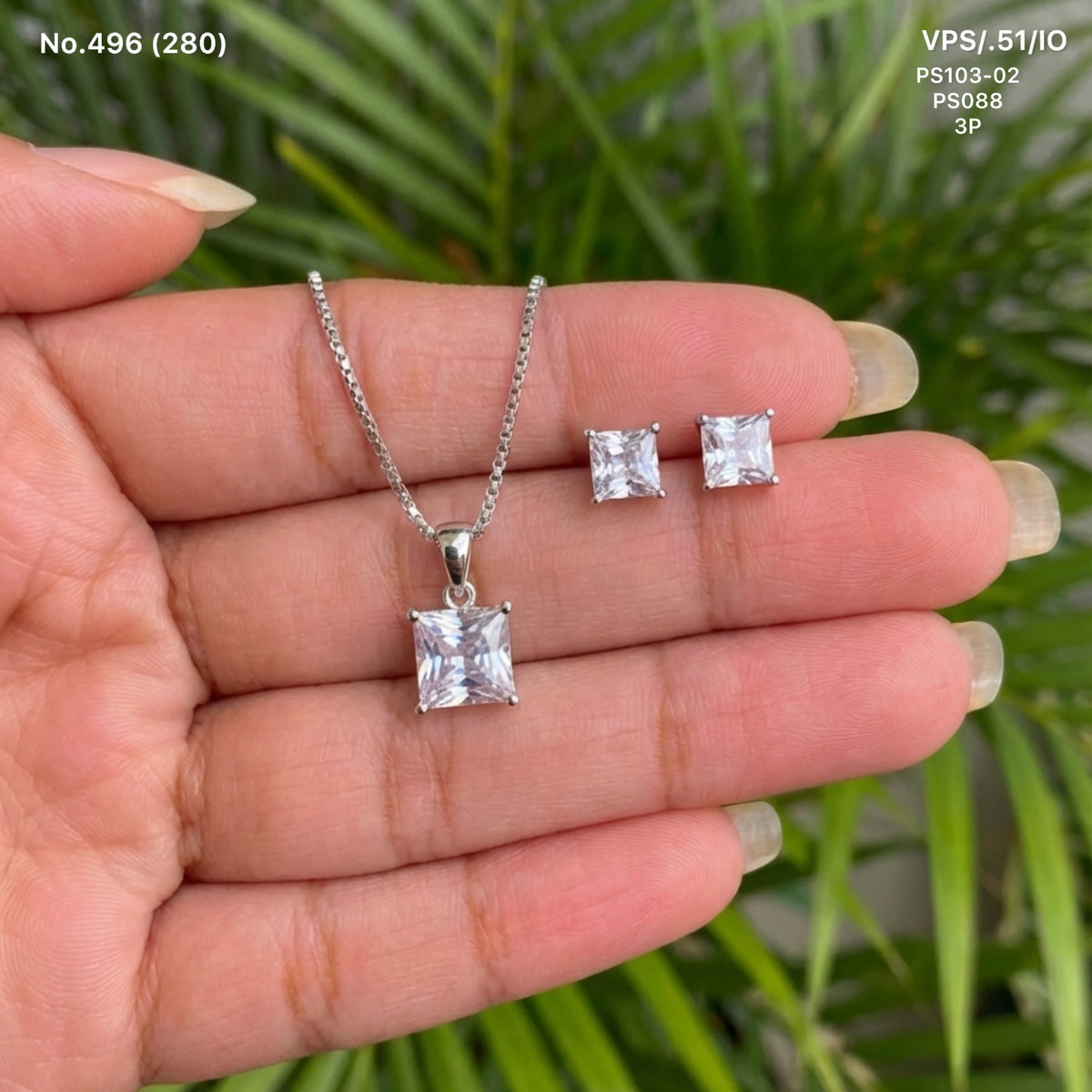 Aadhya silver pendant set for women