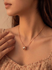 Glitter grace silver pendant set for women